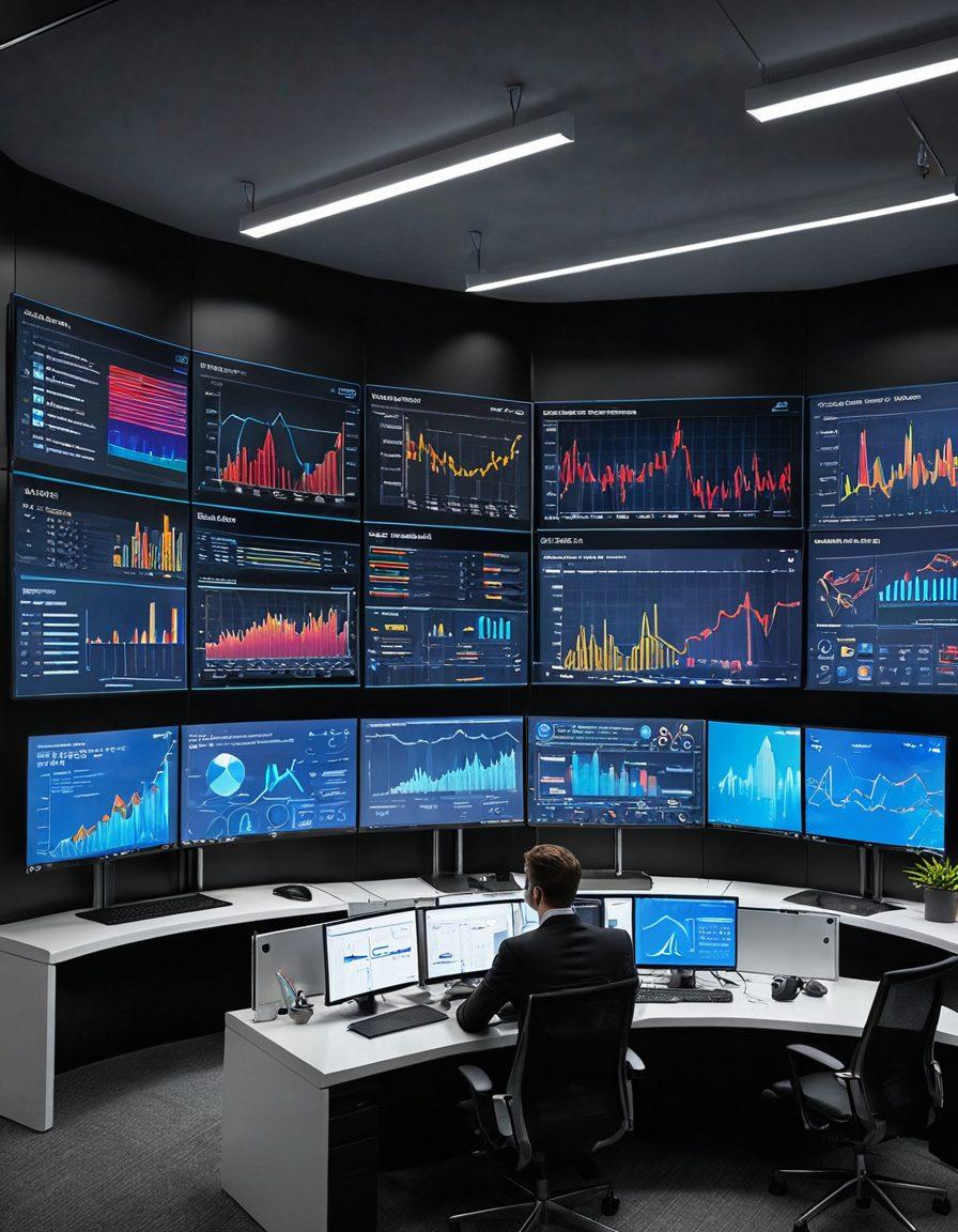 A dynamic workspace showcasing a futuristic financial analysis screen displaying fast cash flow metrics, surrounded by graphs and vibrant infographics. Include a diverse group of professionals engaged in discussion, emphasizing collaboration and innovation in wealth management. The atmosphere should exude a sense of urgency and opportunity. Tech-inspired elements like holographic displays and digital devices. super-realistic. vibrant colors. 3D.